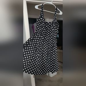 Ralph Lauren Black & White Polka Dot Dress Size 14